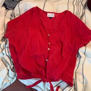 Universal Thread size large red crop top